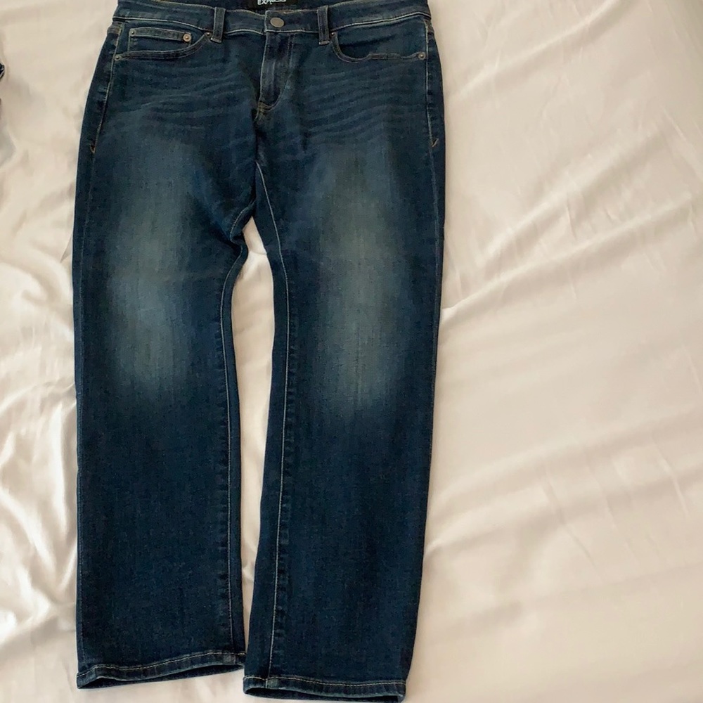 dark blue, men’s jeans, Express jeans
